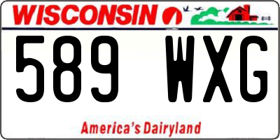 WI license plate 589WXG