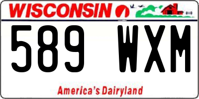 WI license plate 589WXM