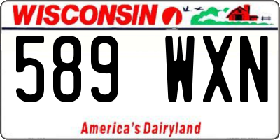 WI license plate 589WXN