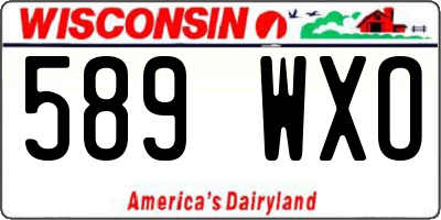 WI license plate 589WXO