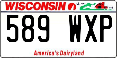 WI license plate 589WXP