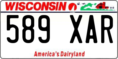 WI license plate 589XAR