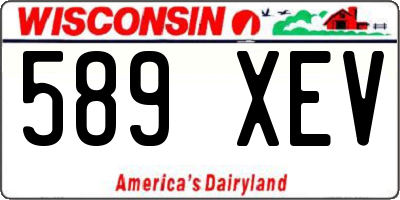 WI license plate 589XEV