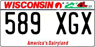 WI license plate 589XGX