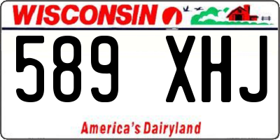 WI license plate 589XHJ