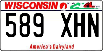 WI license plate 589XHN
