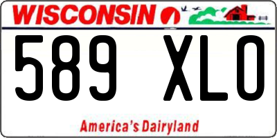 WI license plate 589XLO