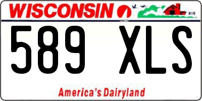 WI license plate 589XLS