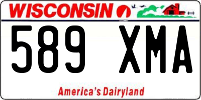 WI license plate 589XMA