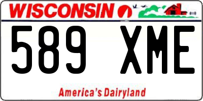 WI license plate 589XME
