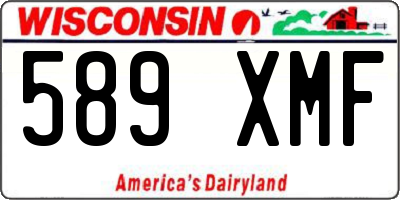 WI license plate 589XMF