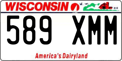 WI license plate 589XMM