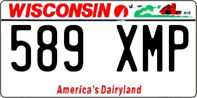 WI license plate 589XMP