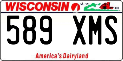 WI license plate 589XMS