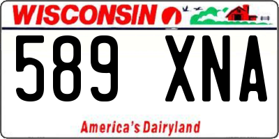 WI license plate 589XNA