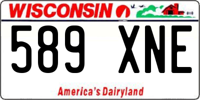 WI license plate 589XNE