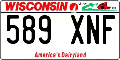 WI license plate 589XNF