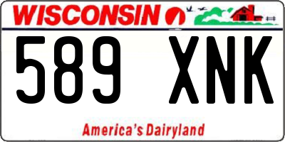 WI license plate 589XNK