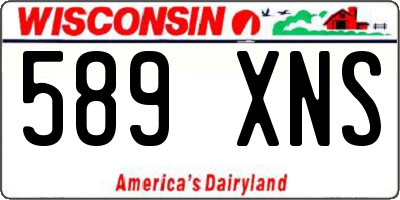 WI license plate 589XNS