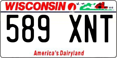 WI license plate 589XNT