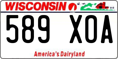 WI license plate 589XOA