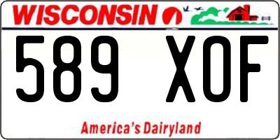 WI license plate 589XOF