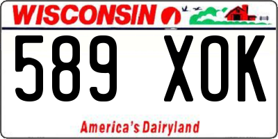 WI license plate 589XOK