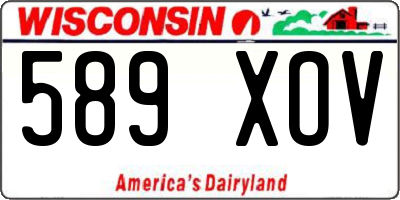 WI license plate 589XOV