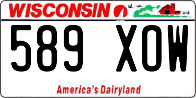 WI license plate 589XOW