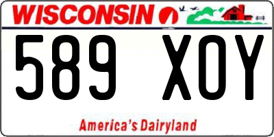 WI license plate 589XOY