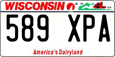 WI license plate 589XPA