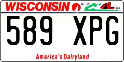 WI license plate 589XPG