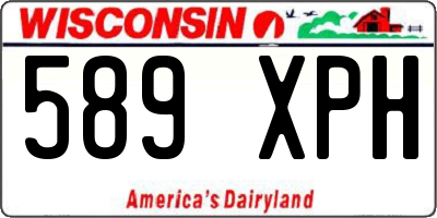 WI license plate 589XPH