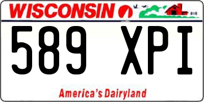 WI license plate 589XPI