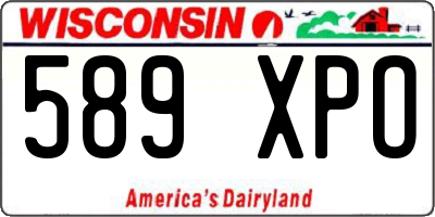 WI license plate 589XPO