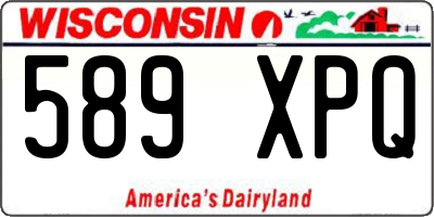 WI license plate 589XPQ