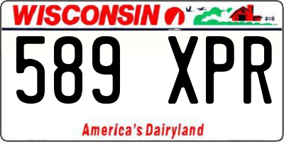 WI license plate 589XPR