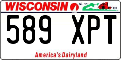 WI license plate 589XPT