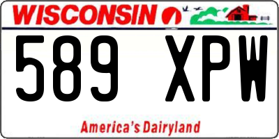 WI license plate 589XPW
