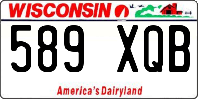 WI license plate 589XQB
