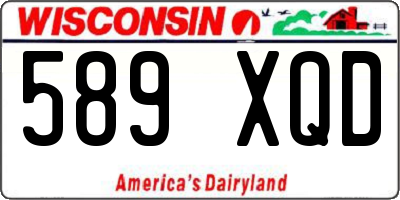 WI license plate 589XQD