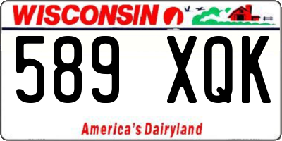 WI license plate 589XQK