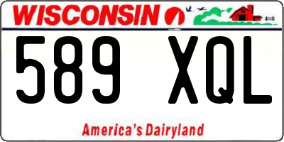 WI license plate 589XQL