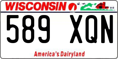 WI license plate 589XQN