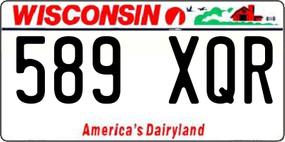 WI license plate 589XQR