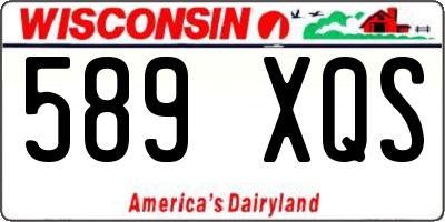 WI license plate 589XQS
