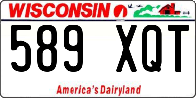 WI license plate 589XQT