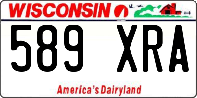 WI license plate 589XRA