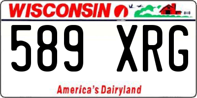 WI license plate 589XRG
