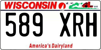 WI license plate 589XRH